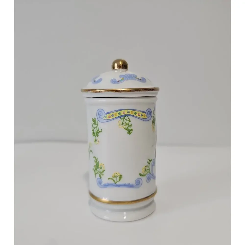 Lenox Spice Carousel Saffron Celery Salt Spice Jars1993 Fine Porcelain FLAWED